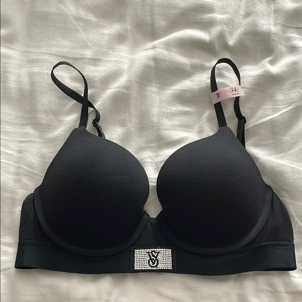NWT Victoria’s Secret Bra with VS Rhinestone Logo
